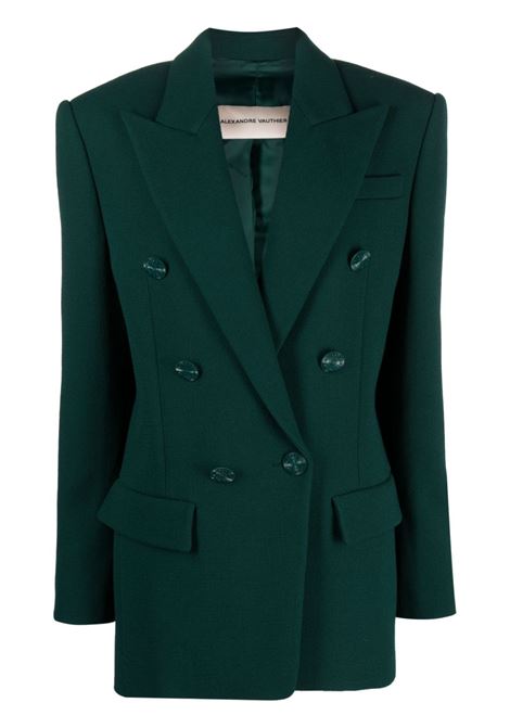 Blazer doppiopetto in verde - donna ALEXANDRE VAUTHIER | 233JA1702CYPRSSGRN